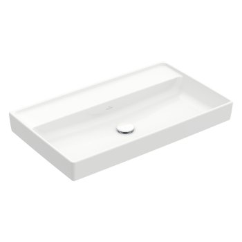 Раковина накладная Villeroy & Boch Collaro, прямоугольный, 80×46,5 см, без перелива, белый